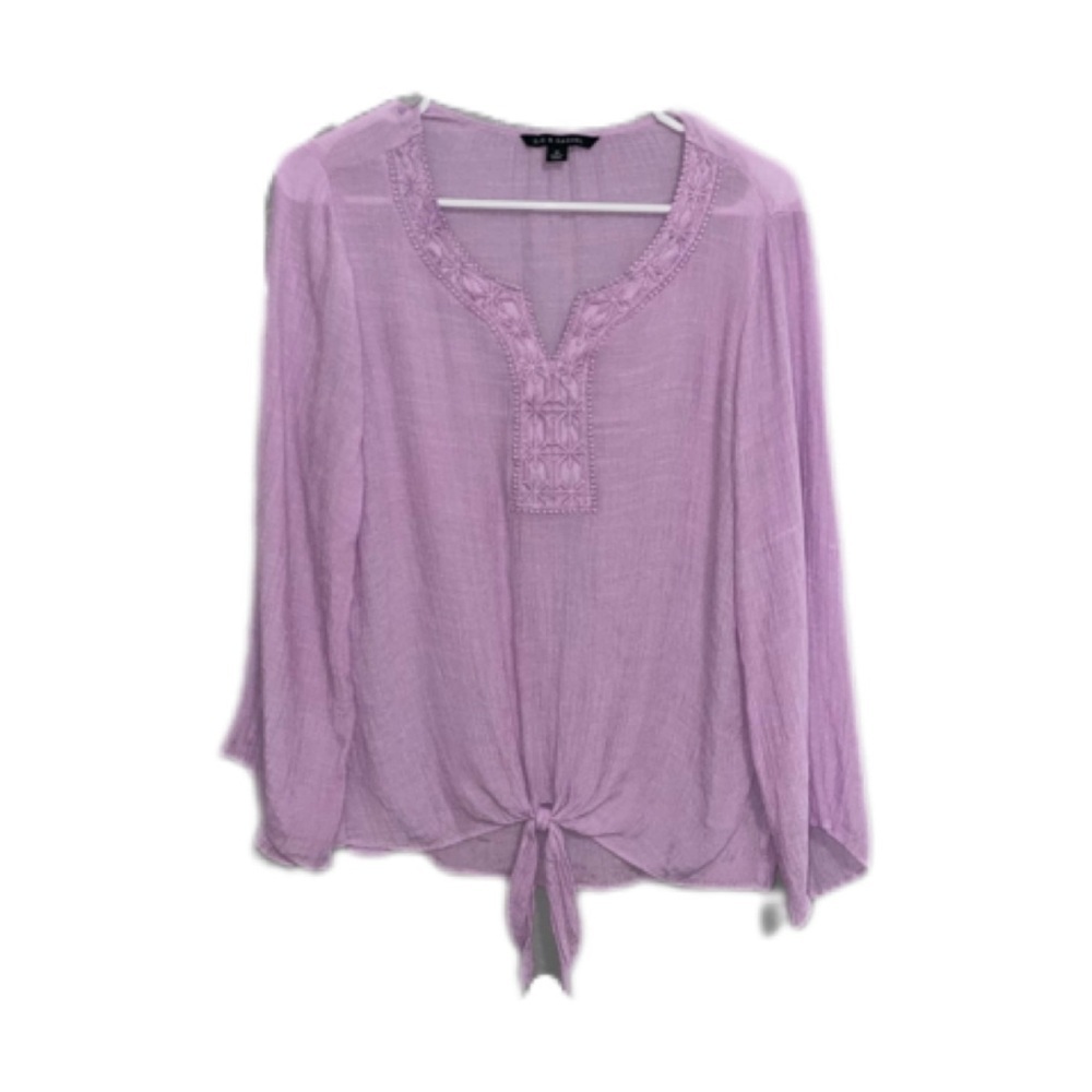 Zac & Rachel Purple Lace Blouse Medium